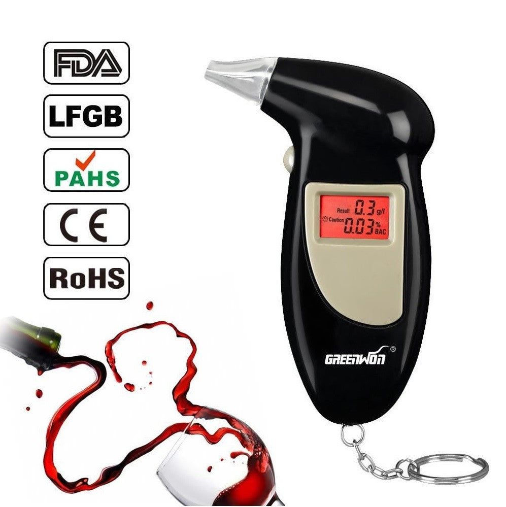 Digital LCD Alcohol Breath Analyzer Breathalyzer Tester Detector Breathalyser