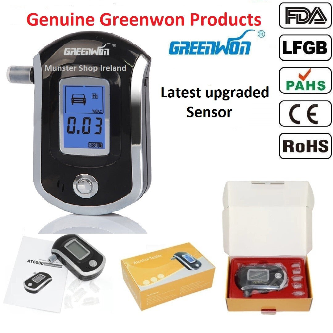 Genuine Professional Police Digital Breath Alcohol Tester Breathalyzer AT6000