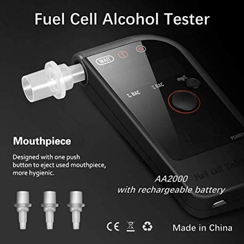 Breathalyzer Alcohol Breath  Tester Fuel Cell Sensor High Accuracy