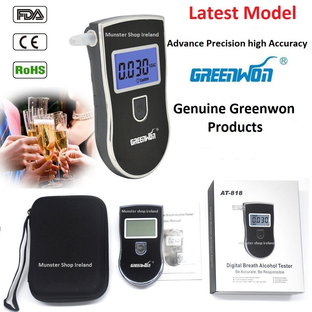 Latest Professional Digital Breath Alcohol Breathalyzer Tester AT-818