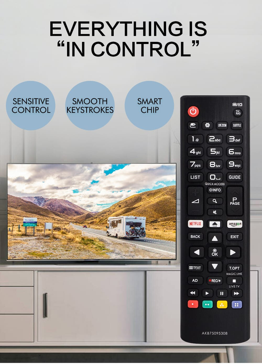 10 X Universal remote control for LG TV Most Models AKB75095308 AKB75375604 