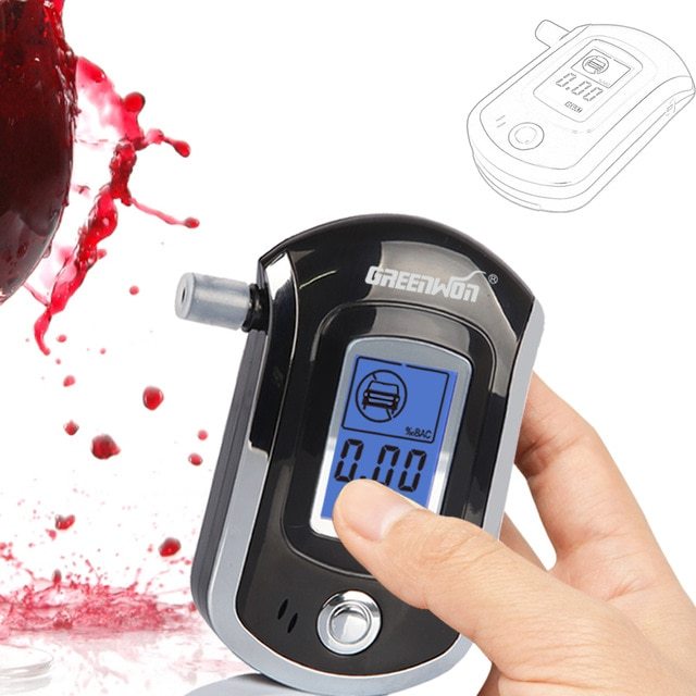 Genuine Professional Police Digital Breath Alcohol Tester Breathalyzer AT6000
